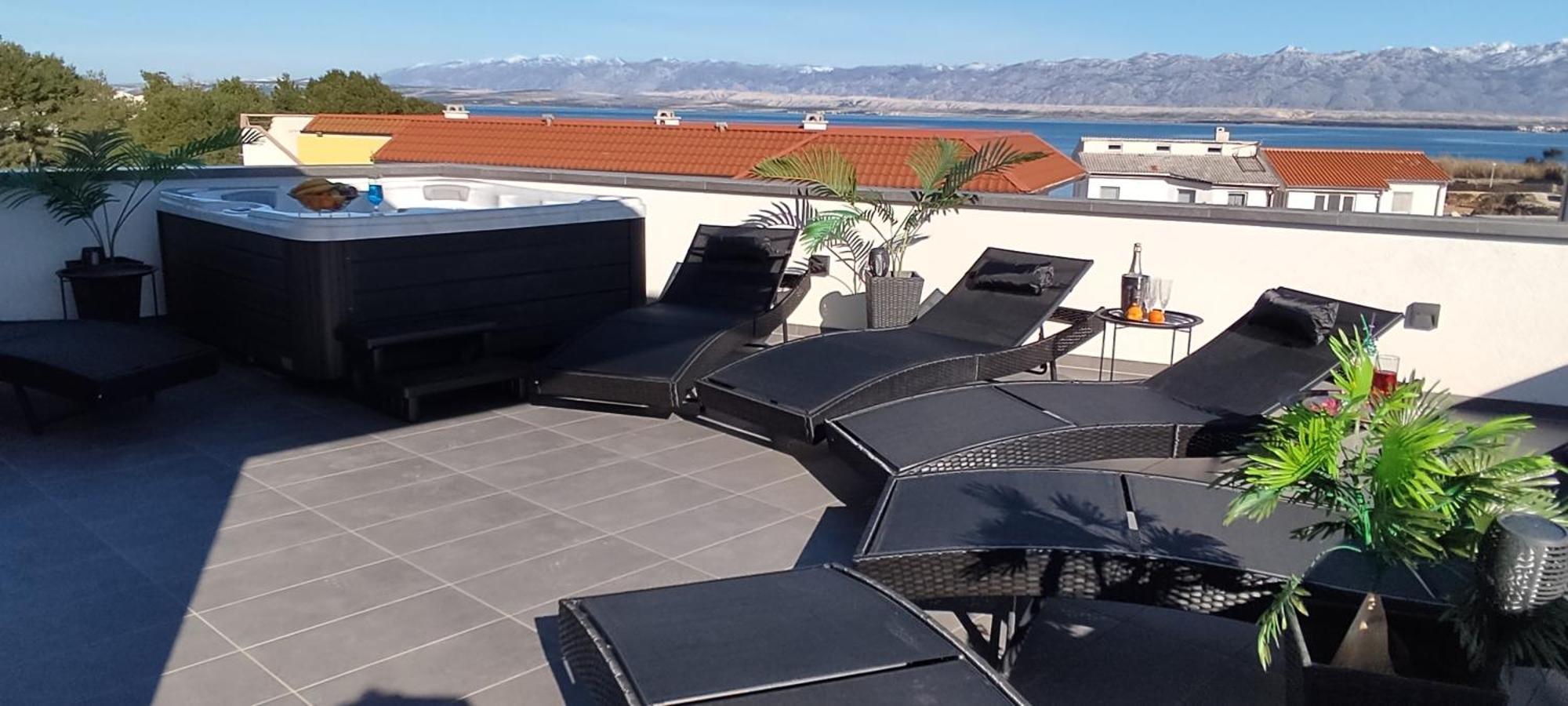 Luxurioeses Penthouse Welle Mit Whirlpool, Grill Und Meerblick Vir Exterior photo